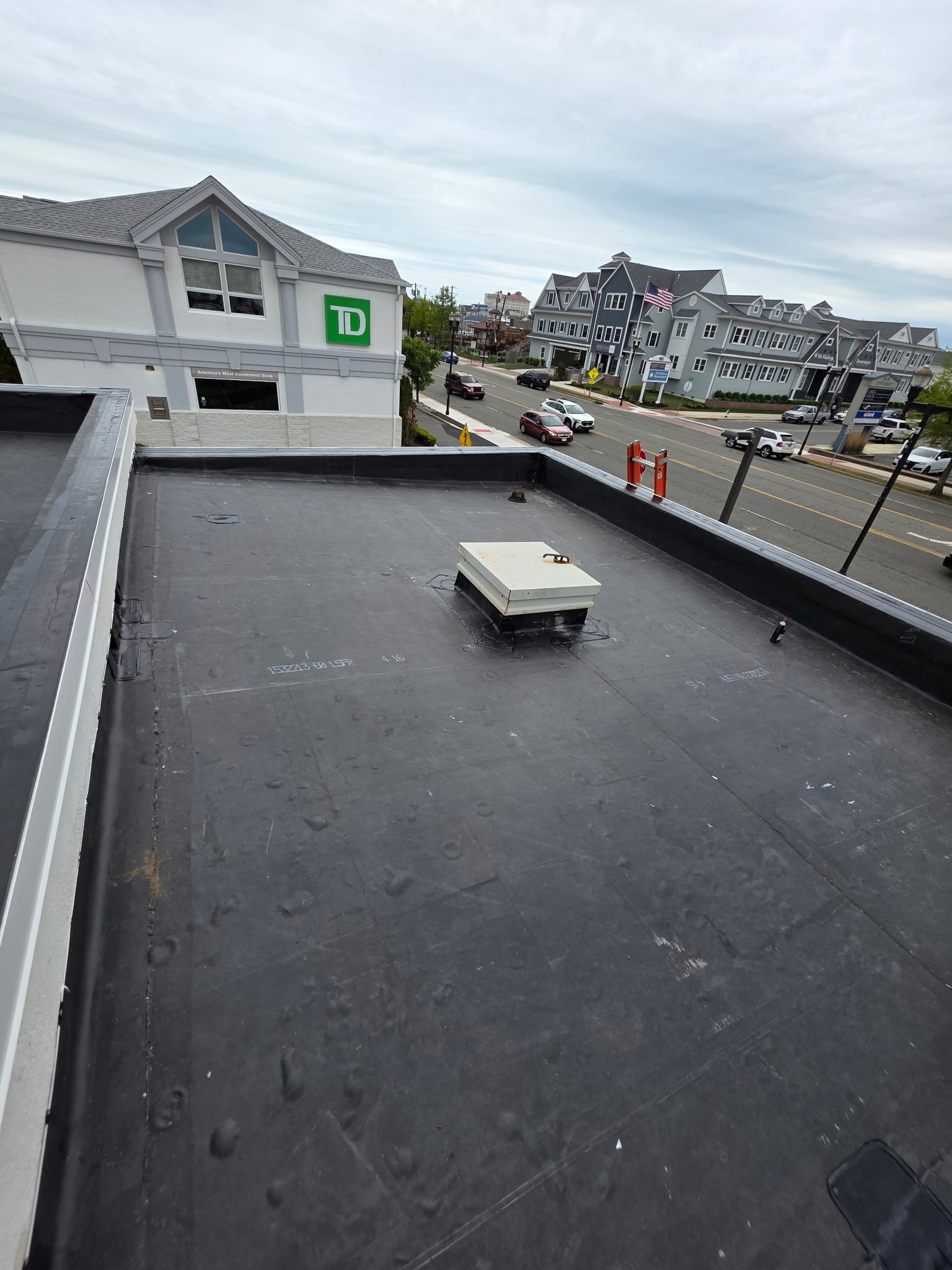 Commercial roof drain installation detail